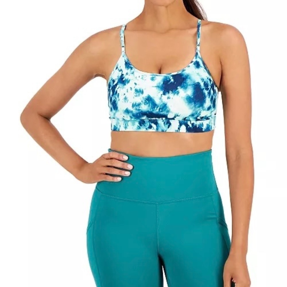 ID X-Large NWT Ideology Performance Sports Bra, Sea Shore (Blue/Green) - Picture 3 of 14